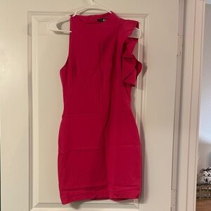 Black Halo One Shoulder Pink Dress